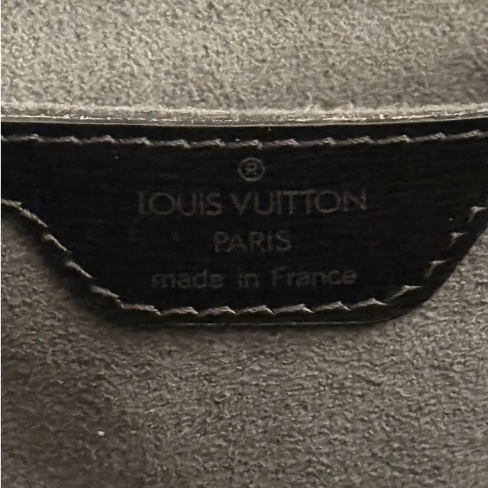 Louis Vuitton Epi Saint Jacques PM Black Epi Leather Tote Bag Vintage Authentic